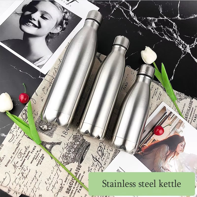 Insulated Sports Water Bottle Portable Vakuumflaska Drink Bottle Cool Water Bottle Sport Cycling Kettle Drinkware