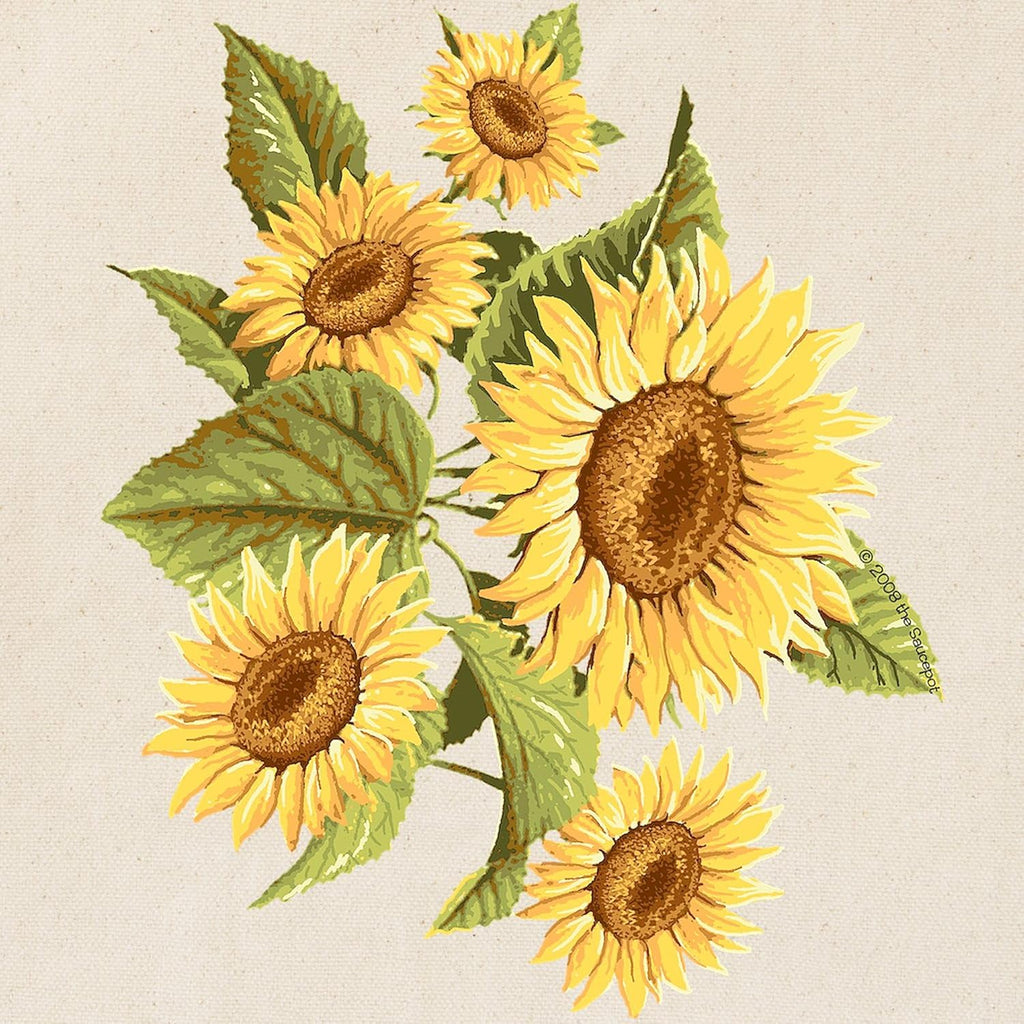 Sunflower Tote Bag Natural Canvas Tote Bag, Reusable Shopping Bag