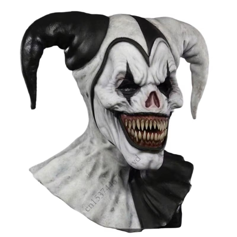 Funny Clown Mask Adjustable Eye Holes for Halloween Parties Cosplay and Pranks Adult Latex Costume Accessory P9YB