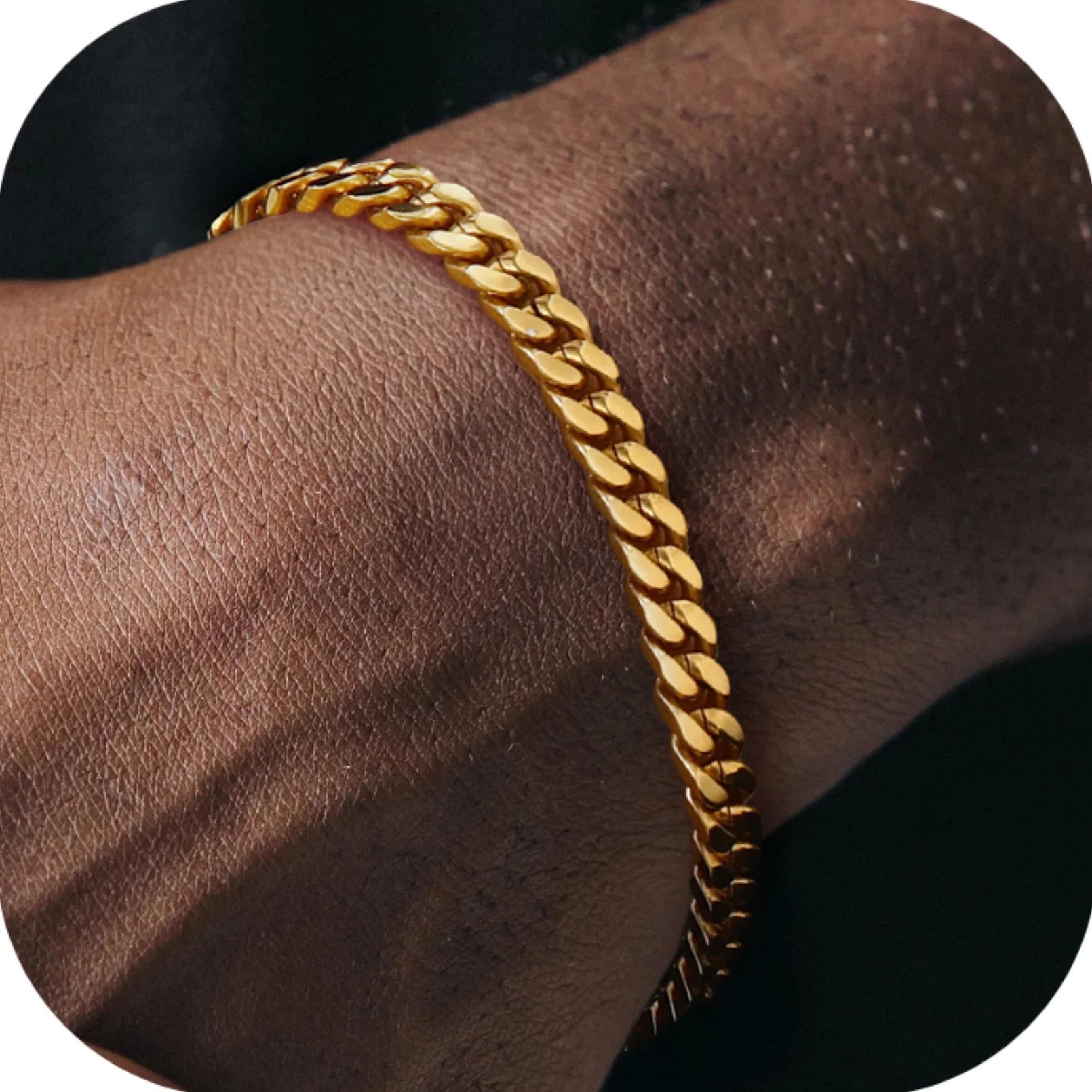 Miami Cuban Bracelet for Men 14K Gold Plated Charm Bracelet 5Mm Chain Bracelet Hip Pop Jewelry Gift 7.5Inch