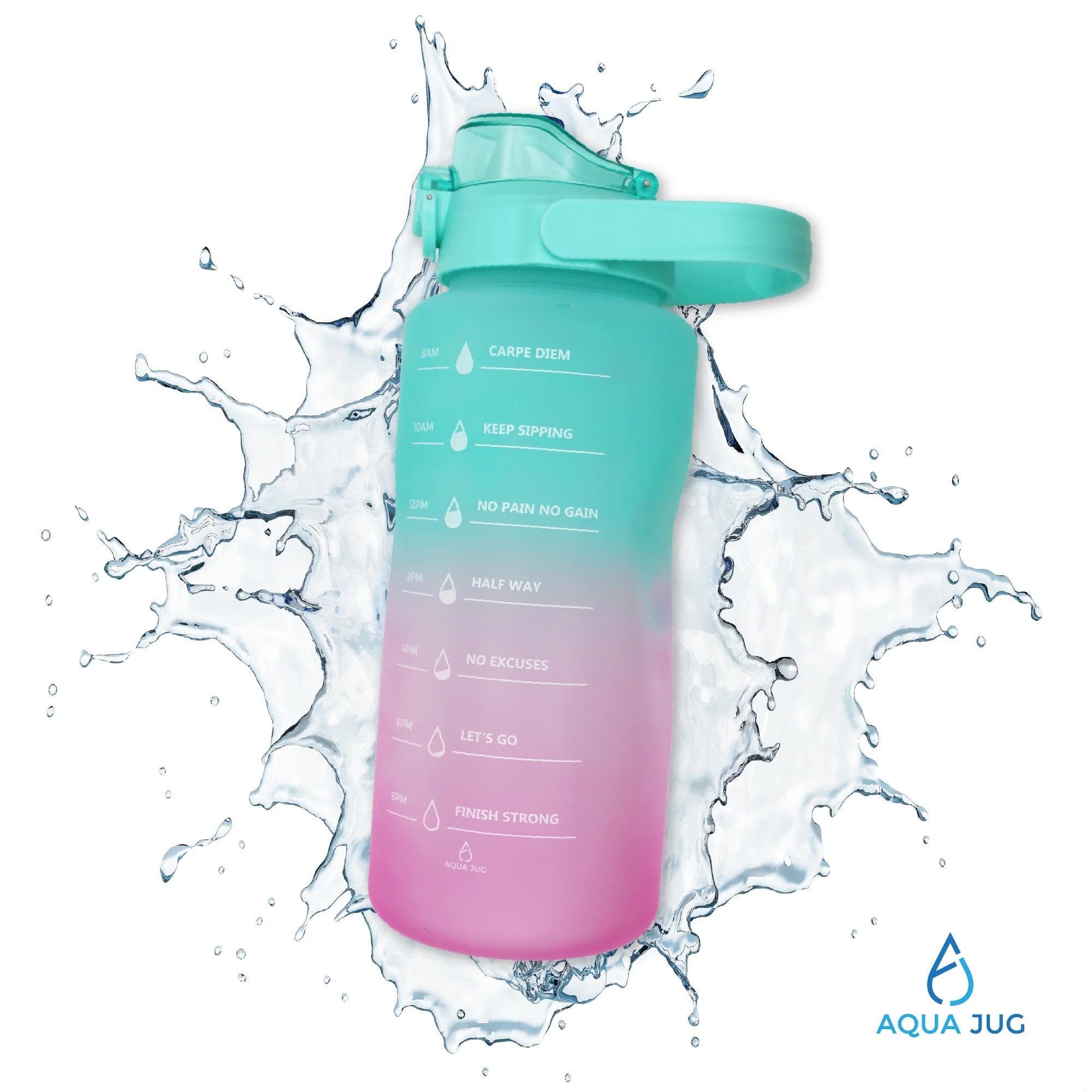 Two Tone Teal Purple Clear