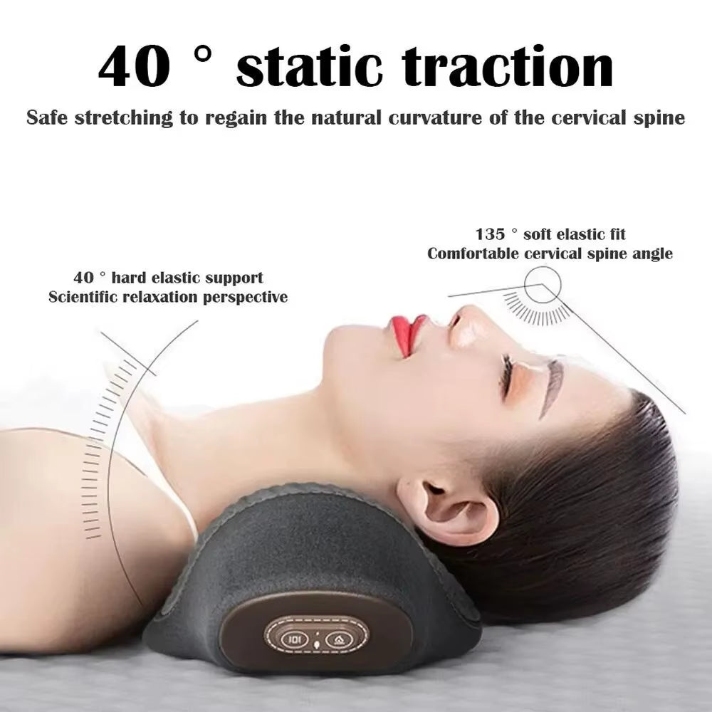 Neck Massage Pillow Electric Massage Hot Compress Vibration Massage Cervical Pillow Relaxing Sleeping Memory Foam Spine Support