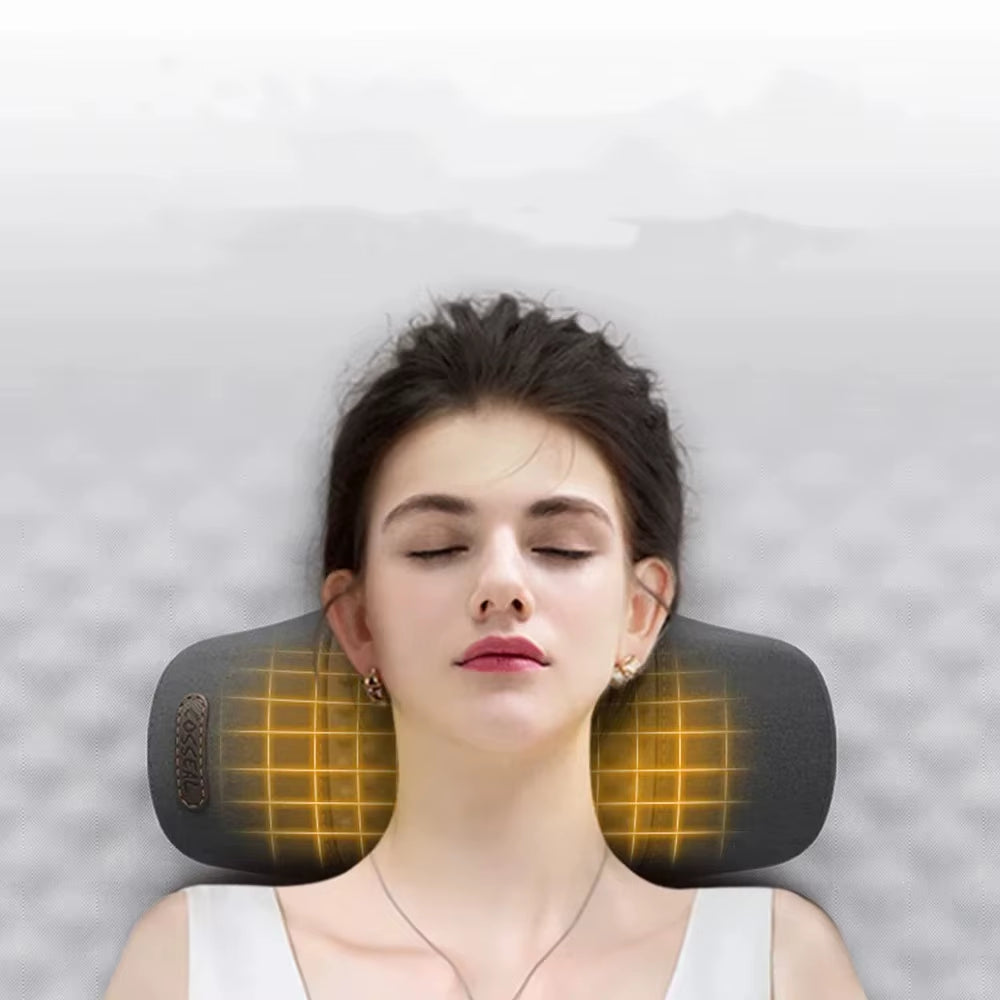 Neck Massage Pillow Electric Massage Hot Compress Vibration Massage Cervical Pillow Relaxing Sleeping Memory Foam Spine Support