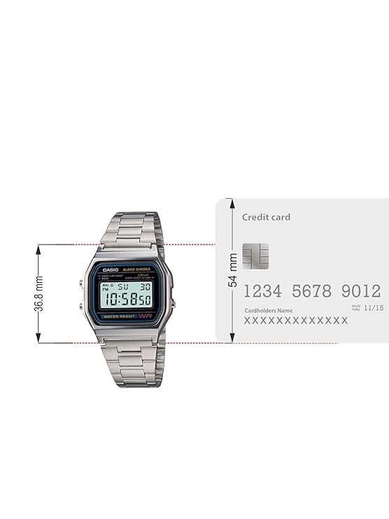 Casio Vintage A-158WA-1Q Digital Grey Dial Unisex Watch
