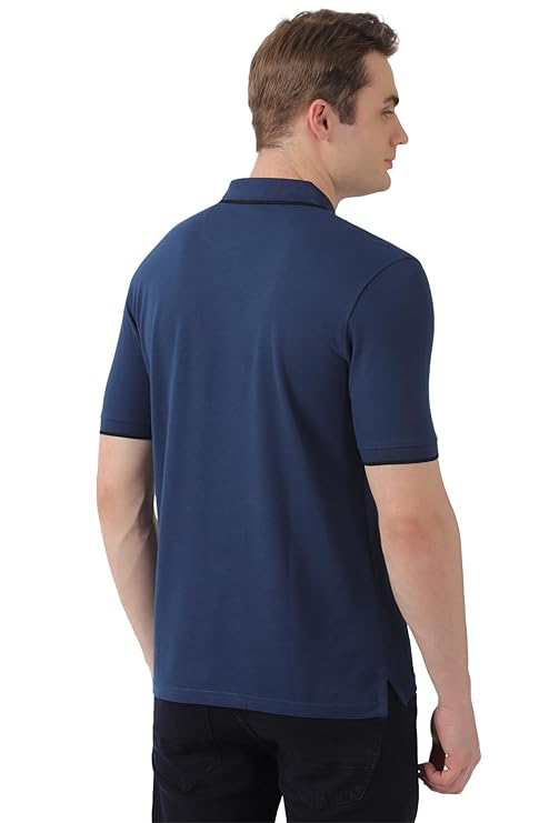 Peter England Men's Everyday Solid Regular Fit Polo