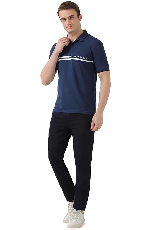 Peter England Men's Everyday Solid Regular Fit Polo