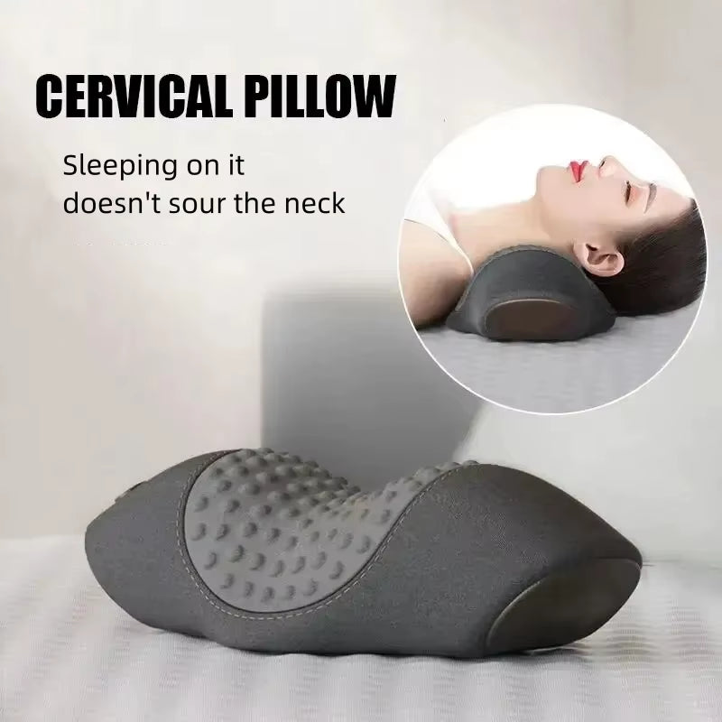 Neck Massage Pillow Electric Massage Hot Compress Vibration Massage Cervical Pillow Relaxing Sleeping Memory Foam Spine Support