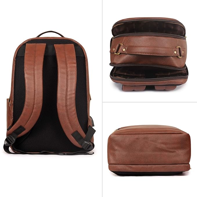 THE CLOWNFISH Vegan Leather Mature Unisex Laptop Backpack