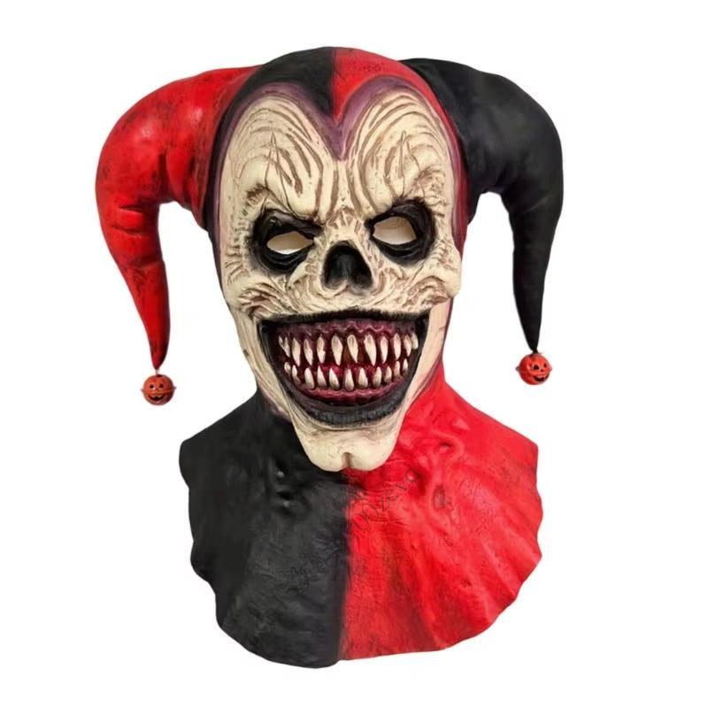 Funny Clown Mask Adjustable Eye Holes for Halloween Parties Cosplay and Pranks Adult Latex Costume Accessory P9YB