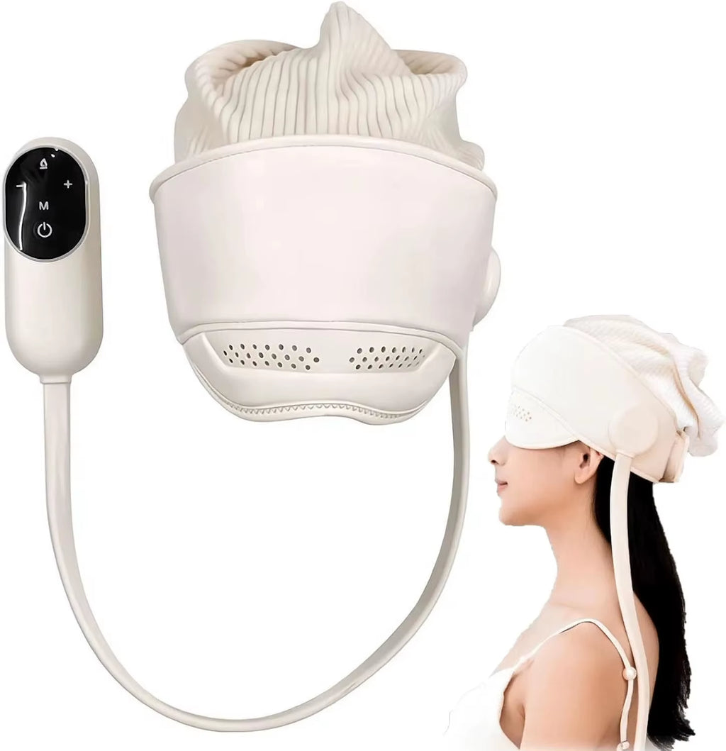 Graphene Heating Head Massager – Air Pressure & Eye Hot Compress for Relaxation & Better Sleep