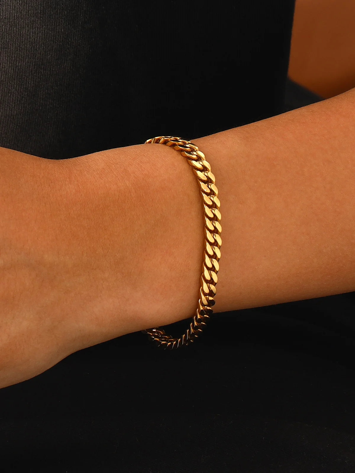 Miami Cuban Bracelet for Men 14K Gold Plated Charm Bracelet 5Mm Chain Bracelet Hip Pop Jewelry Gift 7.5Inch