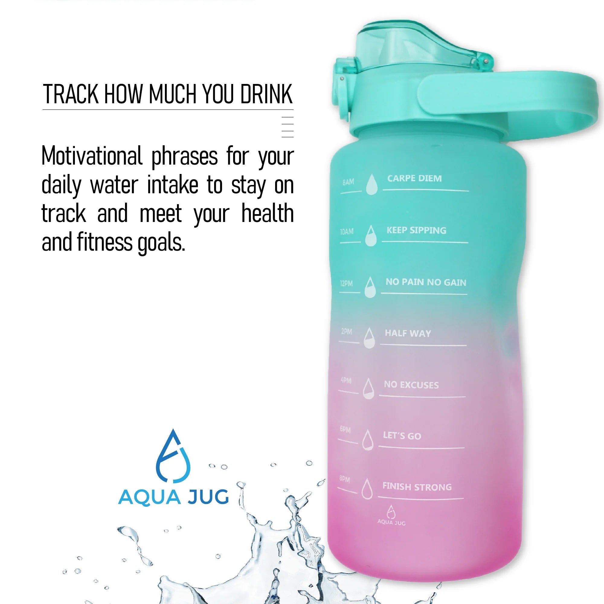 Two Tone Teal Purple Clear