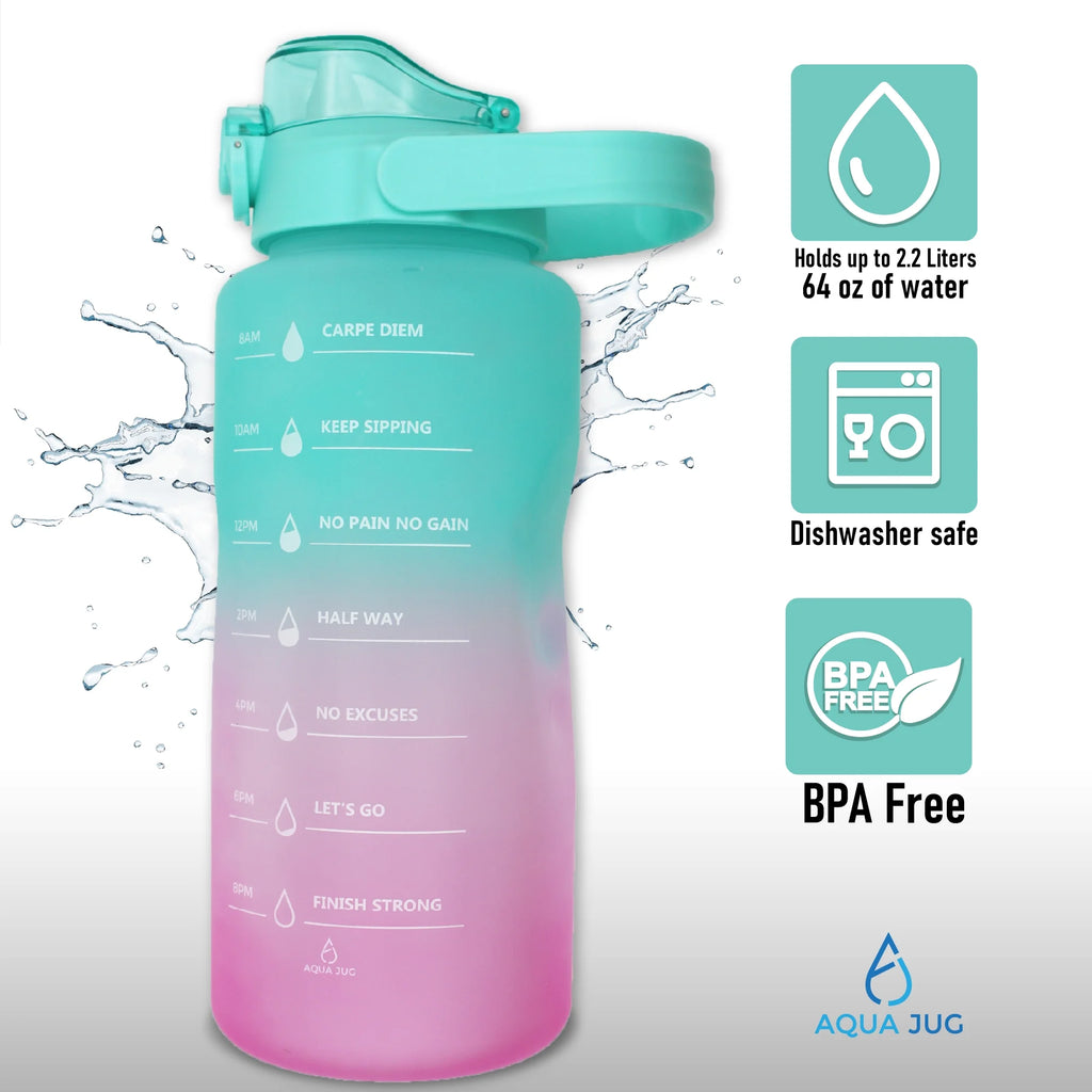 Two Tone Teal Purple Clear