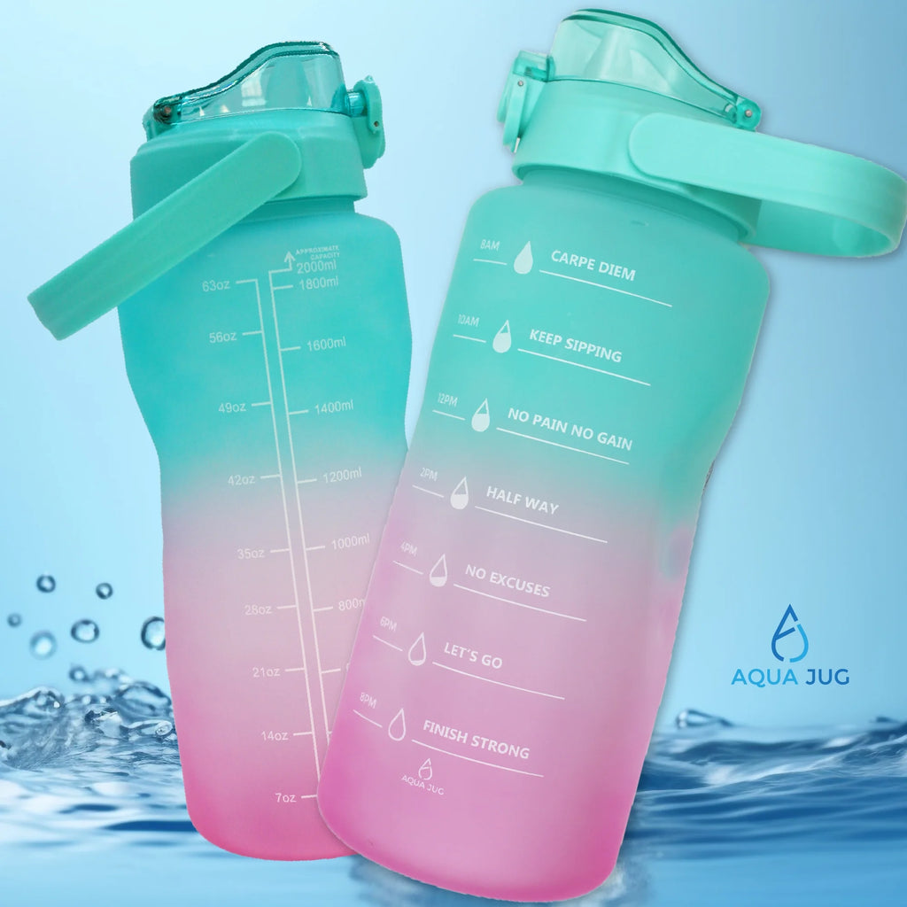 Two Tone Teal Purple Clear