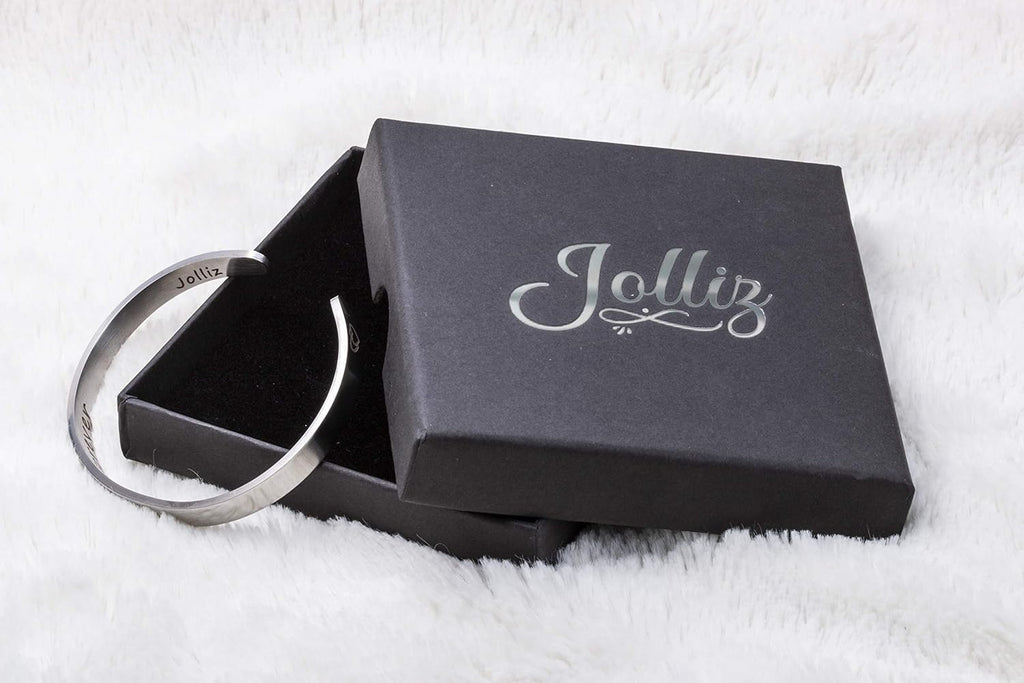 Inspirational Gifts for Friend, Motivational Bracelets for Her, Stainless-Steel Silver Friendship Jewelry for Girls, Silver Bangle for Women