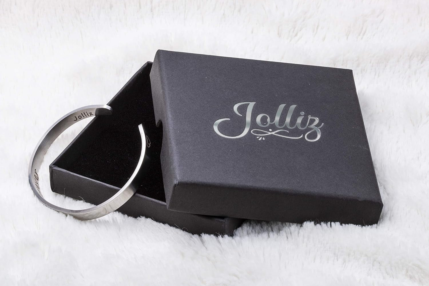 Inspirational Gifts for Friend, Motivational Bracelets for Her, Stainless-Steel Silver Friendship Jewelry for Girls, Silver Bangle for Women