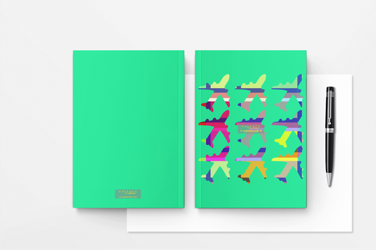 Fly With Me! Green Notebook, Love Aviation | by Victory In Wellness-1